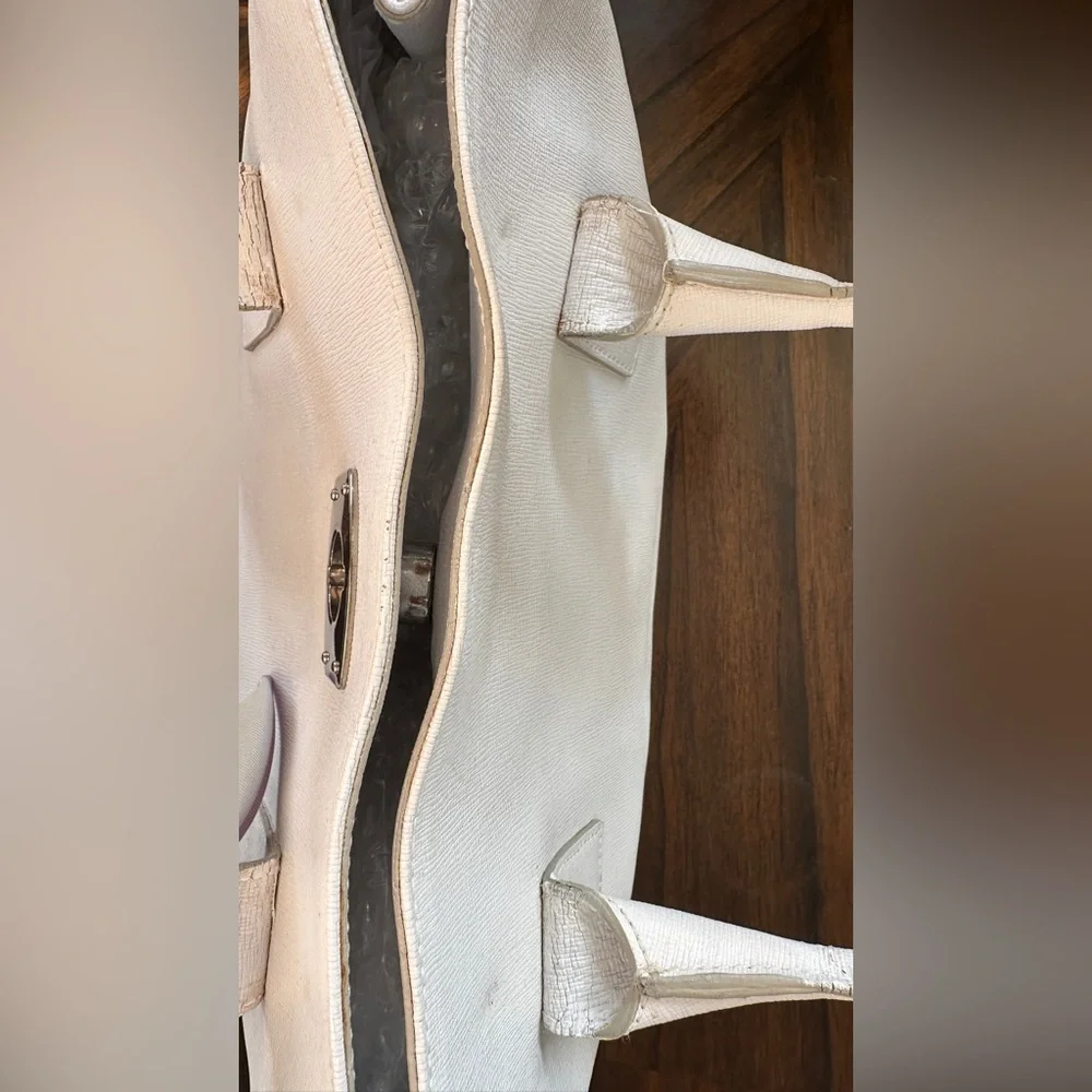 Furla White Satchel with scarf - Picture 11 of 16